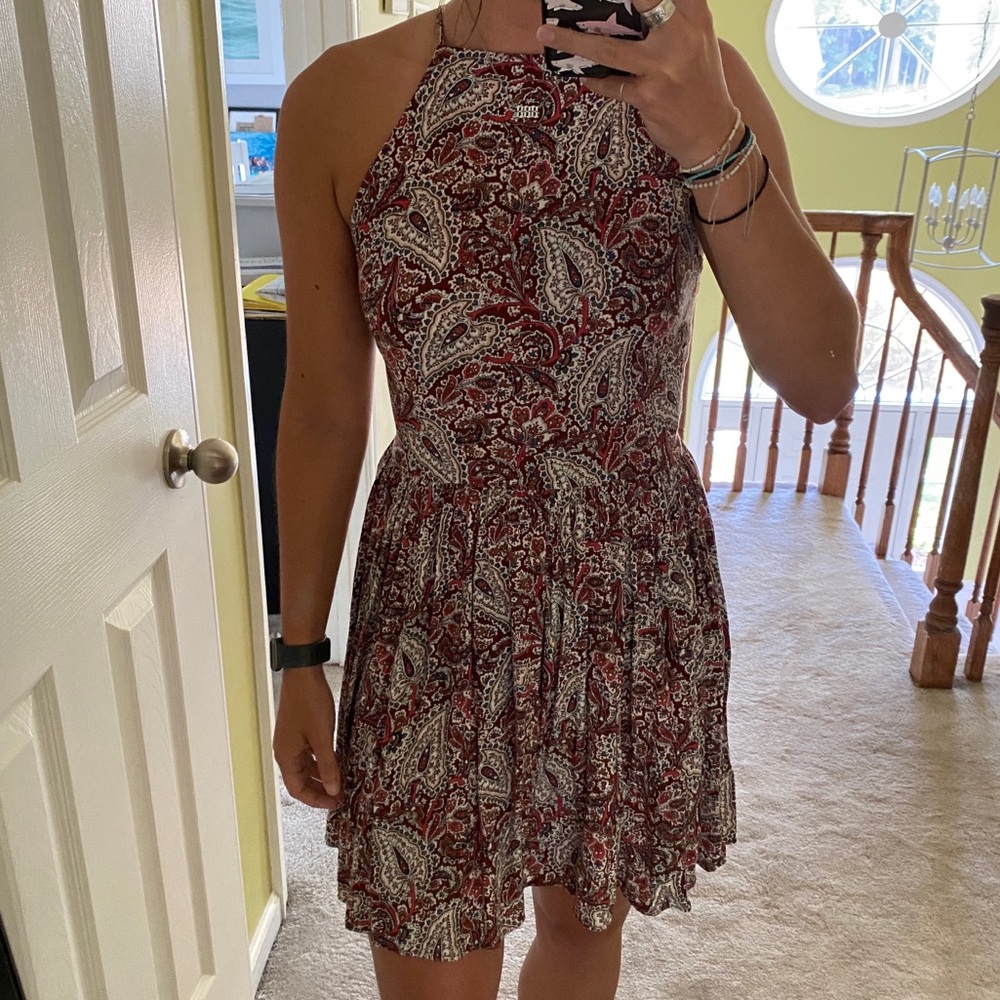 American Eagle Paisley High Neck Dress
